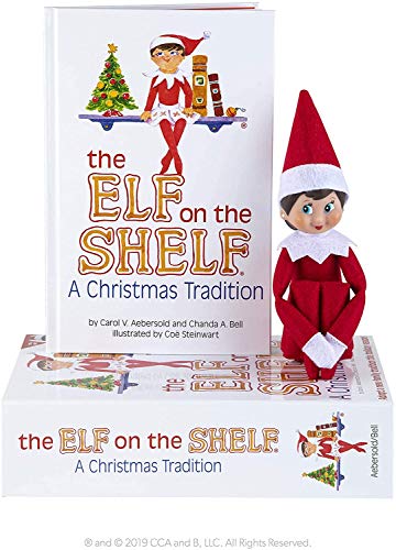 The Elf on the Shelf: A Christmas Tradition Girl Scout Elf (Blue Eyed) with Claus Couture Collection Snowflake Skirt & Scarf Outfit
