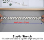 Wongeto Compatible with Fitbit Luxe Bands,Fashion Handmade Elastic Stretch Pearl Bracelet Women Replacement Strap for Fitbit Luxe accssorises