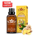 5 Pack Ginger Oil 100% Pure Natural Lymphatic Drainage Ginger Oil,SPA Ginger Massage Oils Repelling Cold and Relaxing Active Oil-30ml/Bottle
