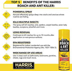 Harris 10-Month Roach & Ant Killer, Odorless & Non-Staining Aerosol Spray, 16oz