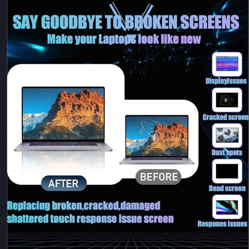JYYSCRN Screen Replacement A2337 LCD for M1 MacBook Air 13" 2020 A2337 MGN63 EMC 3598 MGN93 MGND3 MGN73 MGNA3 MGNE3 2560×1660 LCD Screen Full Top Assembly Display,Silver
