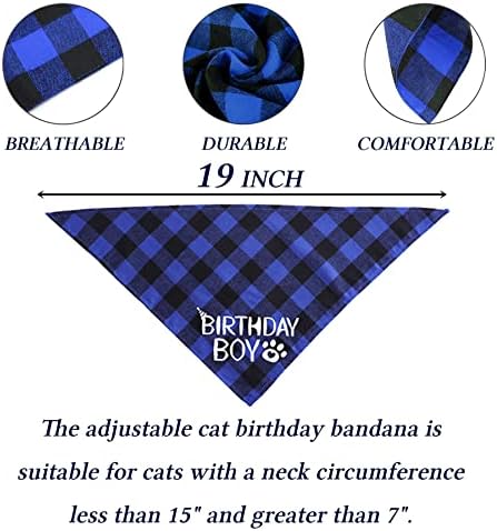 STMK Cat Birthday Party Supplies - Hat, Bandana, Bow Tie, Collar, Banner, Garland, Meow Letter Balloons, Kitten Outfits