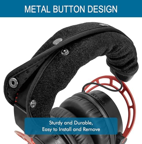 GEVO Replacement Headphone Headband Cover for HyperX Cloud ＆ Alpha,Cloud 1/2/3/Pro,Cloud X/Core,Flight,Stinger Gaming Headset,Headband Cushion Easy Installation No Tool Needed-Velvet Black