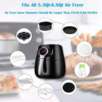 9 Inch Air Fryer Accessories XL 10 PCS with Cupcake Pan, Pizza Pan, Silicone Baking Cup, Recipe Cookbook, 100Pcs Parchment Paper for 5.3Qt - 6.8Qt and Larger Size Phillips Air Fryer Instant Pot