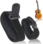 Facmogu 2PCS Guitar String Mute Dampener, Guitar String Cover Belt, Adjustable Bass Guitar Mute Silencer, Fretboard Muting Straps, Guitar Noise Damper Tape, Musical Instrument Accessories - Black