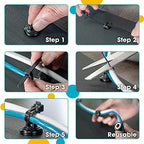 HATSBI. Multipurpose Magnetic Cable Zip Tie Mounts Neodymium Magnets Black (12 Pack). 12 Black Cable Zip Ties Included. Cable Holder for Cable Management. Holds Standard Zip Ties/Cable Ties.