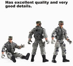 US Army Men and SWAT Team Toy Soldiers Action Figures with Military Weapons Accessories for Kids Boys Girls,12Pcs