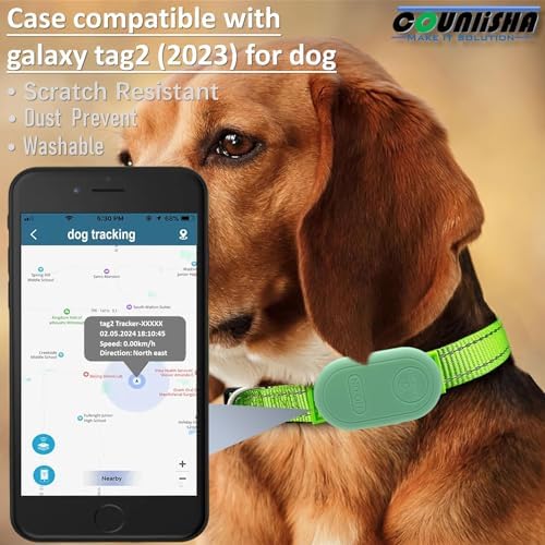 Silicone Holder for Galaxy smarttag2 (2023) for Dog Collar, Slim Rubber Waterproof Cover pet Necklace Accessories, Secure Durable case Compatible for Samsung tag 2 Tracker for cat(4 Pack)