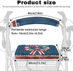 Seat Cover for Walkers for Seniors American Flag Wreath Walker Seat Covers for Ladies Men Rollator Accessories for Seniors Independence Day Rollator Walker Seat and Backrest Covers Gifts