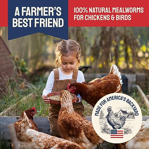 Hatortempt 5lbs Non-GMO Dried Mealworms - Premium Organic Chicken Feed, Nutritious High Protein Meal Worms- Food and Treats for Laying Hens, Wild Birds, Ducks, Reptiles, Fish, Hedgehogs, Turtles