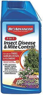 BAYER CROP SCIENCE 701285 3-in-1 Insect Disease and Mite Control Concentrate, 32-Ounce