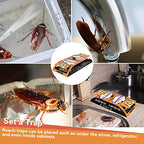 24 Pack Roach Killer Indoor Infestation, Cockroach Killer Indoor Home, Roach Traps Indoor Sticky, Roach Bait Cockroach Trap for Roach Ants Spiders Orange