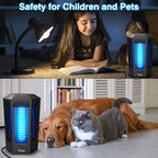VLISBO Bug Zapper Indoor Outdoor Mosquito Zapper Fly Zapper Traps Mosquito Killer, 18W 4200V Grid, 90-130V, ABS Plastic Outer Pest Control Machine for Mosquito,Moth,Fruit Fly,Patio, Lawn, Garden,Home