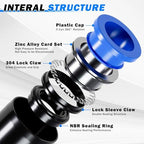Air Line Tubing Kit, 3/8" OD DOT Air Line 50 FT(15 m) SAE j844 PA Nylon Air Hose Tubing and Push to Connect Fittings for Air Brake System Or Fluid Transfer, 29 Pcs Compressed Accessories Kit
