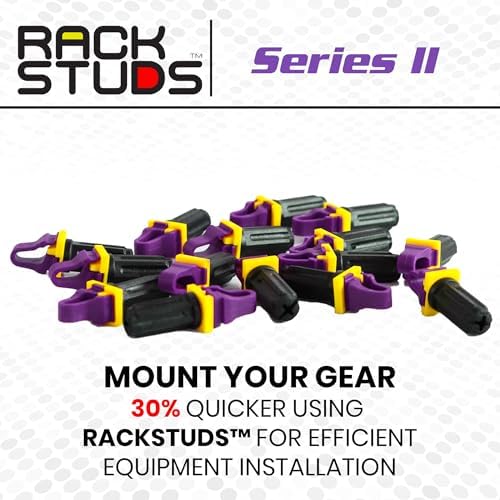 P100 Rack Mount II - Rack Screws for Server Rack Rails 19" Square Punched Vertical Rails, Perfect Cage Nut Replacement, Rack Nuts, Rack Studs Rack Mount Screws - Purple 3.2mm/0.126" 100-Pack