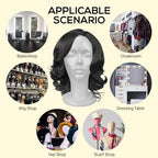 STUDIO LIMITED 11.4-Inch Styrofoam Mannequin Head (4 Pack) - White Foam Wig Stand for Wigs, Hats, Masks, Hairpieces, Arts, Crafts, DIY Projects, Salon Display, and Travel Use