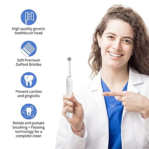 Replacement Toothbrush Heads for Oral B Braun, 16 Pack Professional Electric Toothbrush Heads, Precision Clean Brush Heads Refill Compatible with Oral-B 7000/Pro 1000/9600/ 5000/3000/8000 (16 Pack)