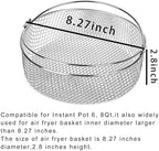 Air Fryer Basket for Instant Pot 6, 8Qt,Accessories for Air Fryer,Steamer Basket