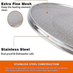 2pcs Splatter Shield for Ninja Foodi FG551, Accessories for Ninja Foodi Smart XL 6-in-1 Indoor Grill,Stainless Steel Splatter Screen, Dishwasher safe