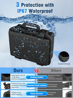 Starlink Mini Case - IP67 Waterproof Hard Carry Case for Starlink Mini Dish Kit Accessories Storage Box, Portable Satellite Dish Protective Case with Precision Cut Foam for Outdoor, Travel, Camping