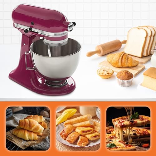 Stainless Steel Dough Hook Replacement for KitchenAid,4.5-5QT Tilt-Head Stand Mixer Attachment,Easy Clean & Heavy Duty (K45 KSM75/85/95/100/150/165/175/180/195)