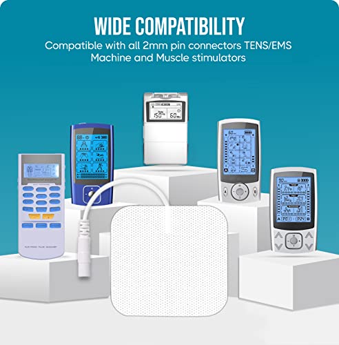 TENS Unit Replacement Pads TENS Unit Pads TENS Pads 2x2”26 PCS Electrodes Pad Reuse More Than 35-50Time, Self Stick Tens Electrode Pads for TENS/EMS Muscle Stimulation Machine