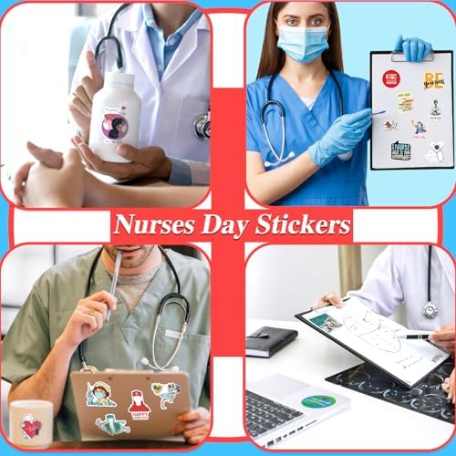 Nurse Stickers, Positive Stickers 300PCS Waterproof Vinyl Inspirational Stickers for Laptop, Bumper, Water Bottles, Computer, Nurse Accessories for Work