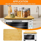 GCQ Bamboo Cutting Board for Breville BOV450XL Mini Smart Toaster Oven, 100% Natural Organic Bamboo, 15.2"L x 9.5"W Toaster Oven Accessories With Heat-Resistant Non-Skid Silicone Feet
