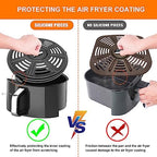 GWY Air fryer Accessories for Ninja AF101 AF161 AF150 Air Fryer, 8.2'' Round Food Grade Air Fryer Grill Pan Grill Plate Crisper Plate Replacement Parts Tray Rack,Dishwasher Safe
