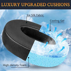 SOULWIT Cooling Gel Earpads Replacement for Anker Soundcore Space Q45 Headphones, Ear Pads Cushions with Ice Silk Fabric, High-Density Noise Isolation Foam - Black