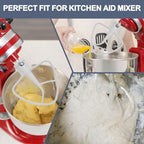 K45B Coated Flat Beater for Kitchenaid Stand Mixer,4.5-5 Quart Flat Beater Replacement for Kitchenaid Mixer Attachments,White