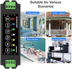 STUODIOFINIX 4-Channel Mini Bluetooth Amplifier 120w for Passive Speakers with TWS,AUX,MIC,USB,Replacement Part,Suitable for Wall/Ceiling/Marine/Bookshelf Speakers