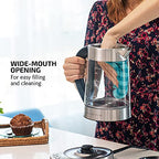OVENTE Glass Electric Kettle Hot Water Boiler 1.7 Liter ProntoFill Tech Portable Kettle w/ Set Temperature Control, 1500W Keep Warm BPA Free w/ Stainless Steel Base & Tea Maker Infuser - Silver KG733S