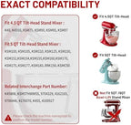 K45WW 6 Wire Whip Attachment for KitchenAid 4.5 5 Quart Tilt-Head Stand Mixer, Dishwasher Safe, Stainless Steel Whisk for Kitchen Aid Mixer Accessory Replacement Parts