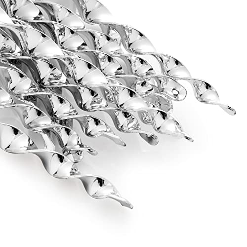 OFFO Large Bird Deterrent Scarer Rods 15.7 Inches Reflective Bird Repellent Device Outdoor Bird Scarer to Keep Pigeon and Woodpecker Away from Garden or Yard, Silver (15 Pcs)