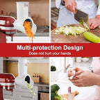 Slicer Shredder Attachment for Kitchen Aid Stand Mixer, Cheese Grater Attachment for Kitchen Aid Stand Mixer, Salad Maker Accessory for Kitchenaid, Vegetable Slicer Accessories with 3 Blades