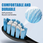 Replacement Toothbrush Heads Compatible with Philips Sonicare and More Click-on Handles 8 Pack Blackwhite