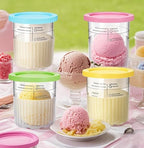 For Ninja Creami Deluxe Pint and Lids 24oz Replacement Ice Creanm Containers Compatible with NC501, NC500 Series Ice Cream Maker Leakproof Reusable Dishwasher Safe Set of 4