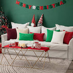 MIULEE Pack of 2 Corduroy Pillow Covers Soft Soild Cushion Cases Decorative Square Christmas Throw Pillow Covers Cream White Pillowcases for Sofa Bedroom Car 20 x 20 Inch 50 x 50 Cm