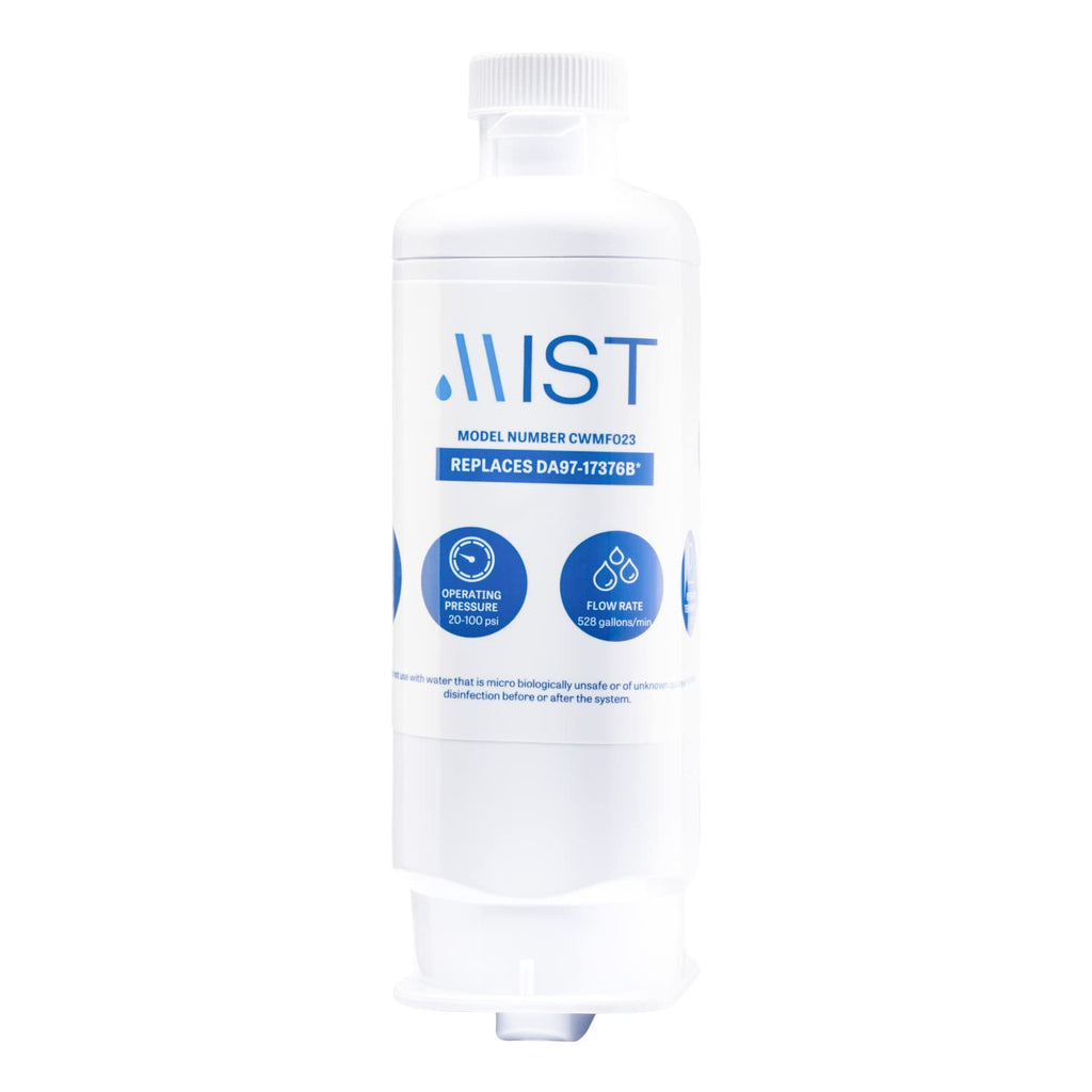 Mist DA97-17376B Water Filter Replacement for Samsung, Refrigerator Water Filter compatible with HAF-QIN, WS645A, HAF-QIN/EXP, DA97-08006C, RF28R7351SG, RF23M8070SR, Samsung Water Filter(2 Pack)