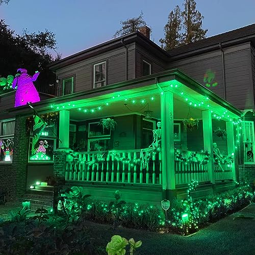 YEGUO Green Christmas Lights, 500 LED String Lights Outdoor Waterproof, 8 Modes 165ft Christmas Lights Plug in
