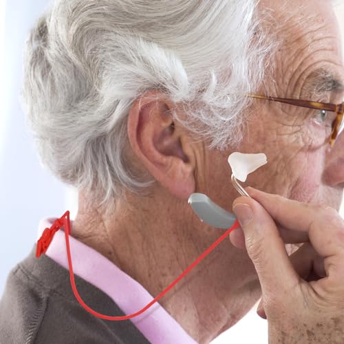 4 Pieces Hearing Aid Clips Adjustable Hearing Aid Clip Holder Anti-lost Hearing Aid Lanyard for Adults, 4 Colors (Classic Style)