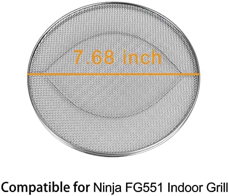 Splatter Shield for Ninja FG551 Foodi,Accessories for Ninja Foodi Smart XL 6-in-1 Indoor Grill,Stainless Steel Splatter Screen