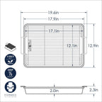 Nordic Ware Naturals Nonstick High-Sided Half Sheet Oven Crisp Baking Tray