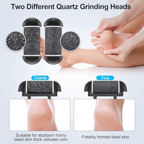 6 Pack Replacement Roller Refill Heads for Electric Callus Remover for Feet,Pedicure Kit Refill Rollers Extra 4 Regular Coarse & 2 Fine Coarse Electronic Foot File