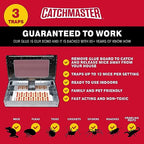 Catchmaster Pro Series Multi-Catch Mouse Trap 3-Pack, Humane Mouse Traps Indoor for Home, Rat Trap Outdoor with Replaceable Glue Boards, Pet Safe Pest Control, Live Trap for Garage & Shed