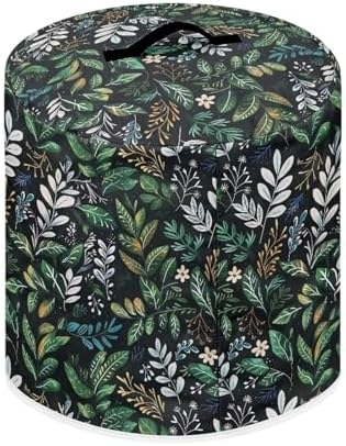 Kitchen Small Appliance Dust Covers Green Leaf Compatible 6 Quart Pressure Cooker Air Fryer Round Cover Protective Cover for Instant for Pot and Extra Accessories Home Decor