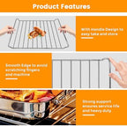 GWY Air Fryer Wire Rack for Cuisinart TOA-65 70 Air Fryer Convection Toaster Oven, 12.4''*11'' Air Fryer Stainless Steel Basket Tray Accessories Replacement Parts, Dishwasher Safes