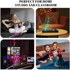 Light Up Guitar Pick Holder, Wooden Guitar Pick Holder for Picks Storage and Display, Music Gift for Men Guitar Music Lovers Players Guitarist, Guitar Accessories