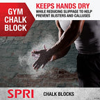 SPRI Chalk Block, 2oz. (8 Pack) for Gymnastics, Rock Climbing, Bouldering, Weight-Lifting,